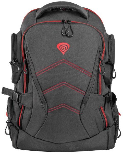 Mochila p/ Portátil Até 17,3 (Cinzento/ Vermelho) - GENESIS