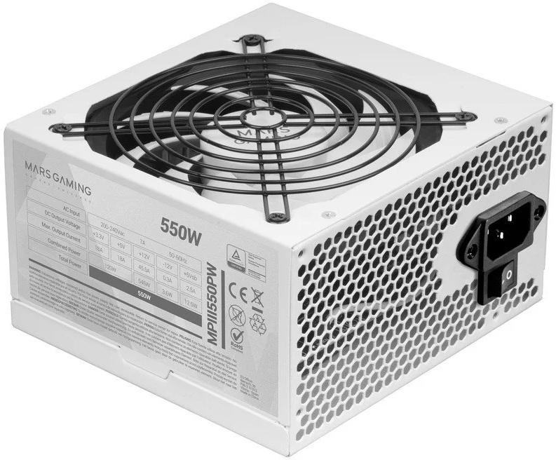 Fonte de Alimentação ATX MPIII550PW 550W 80 Plus Bronze (Branco) - MARS GAMING