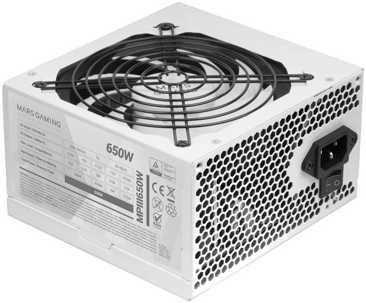 Fonte de Alimentação ATX 650W 20+4 pin MPIII650 (Branco) - MARS GAMING
