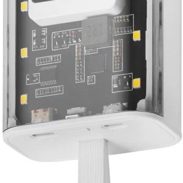 PowerBank MPK - 10K 10000mAh c/ Ecrã (Branco) - MARS GAMING