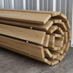 Estrado de Ripas de Madeira Enrolável 120x38 cm Resistente às Intempéries Decoração de Jardim para Praia Festa Natural