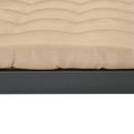 Conjunto de 6 Almofadas para Cadeiras de Jantar 40x40 cm 6 Peças Almofadas para Cadeiras de Jardim Acolchoadas com Fitas Caqui