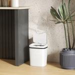 Balde de Lixo Automático 15L com Sensor Infravermelhos e Modo Manual Anel de Retenção Antimarcas 27,6x21,4x33,5 cm Branco
