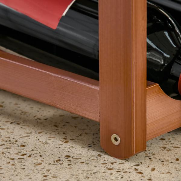 Suporte para 16 Garrafas de Bambu Prateleira para Garrafas de Vinho de 4 Níveis 43x23,5x38cm Marrom