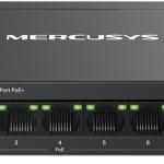 Switch de Rede MS108GP 8 Portas Gigabit Managed c/ 7 Portas PoE+ - MERCUSSYS