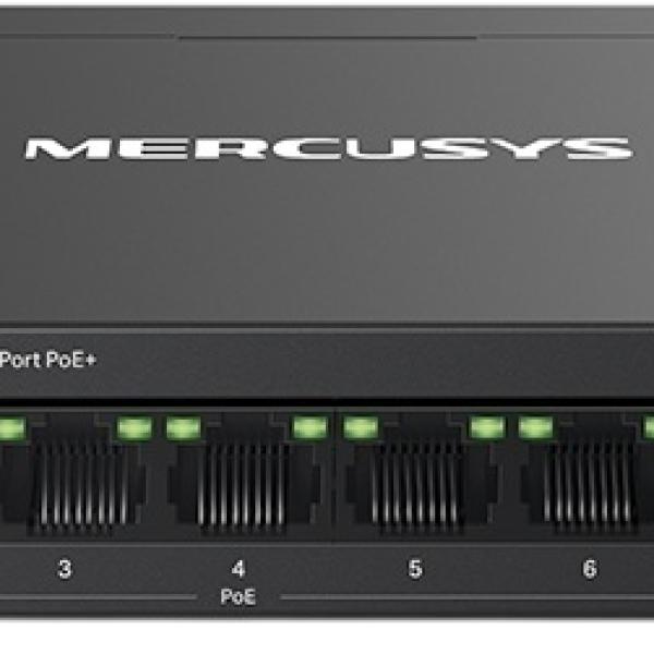 Switch de Rede MS108GP 8 Portas Gigabit Managed c/ 7 Portas PoE+ - MERCUSSYS