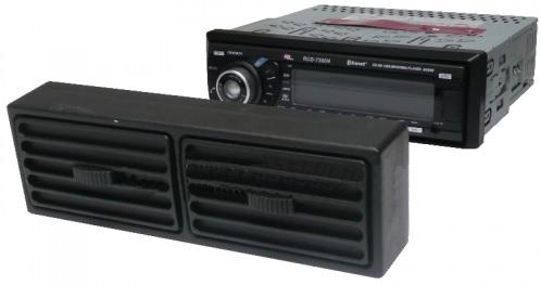 Moldura / Tampa de Simulação de Grelha Ventilação Anti - Roubo p/ Auto - Rádios 1 DIN