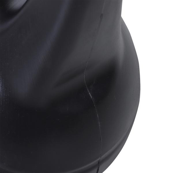 Peso Russo de 8 kg Kettlebell Preenchido de Areia com Punho Largo e Antiderrapante para Trenos em Casa e Ginásio 22x17x24 cm Preto