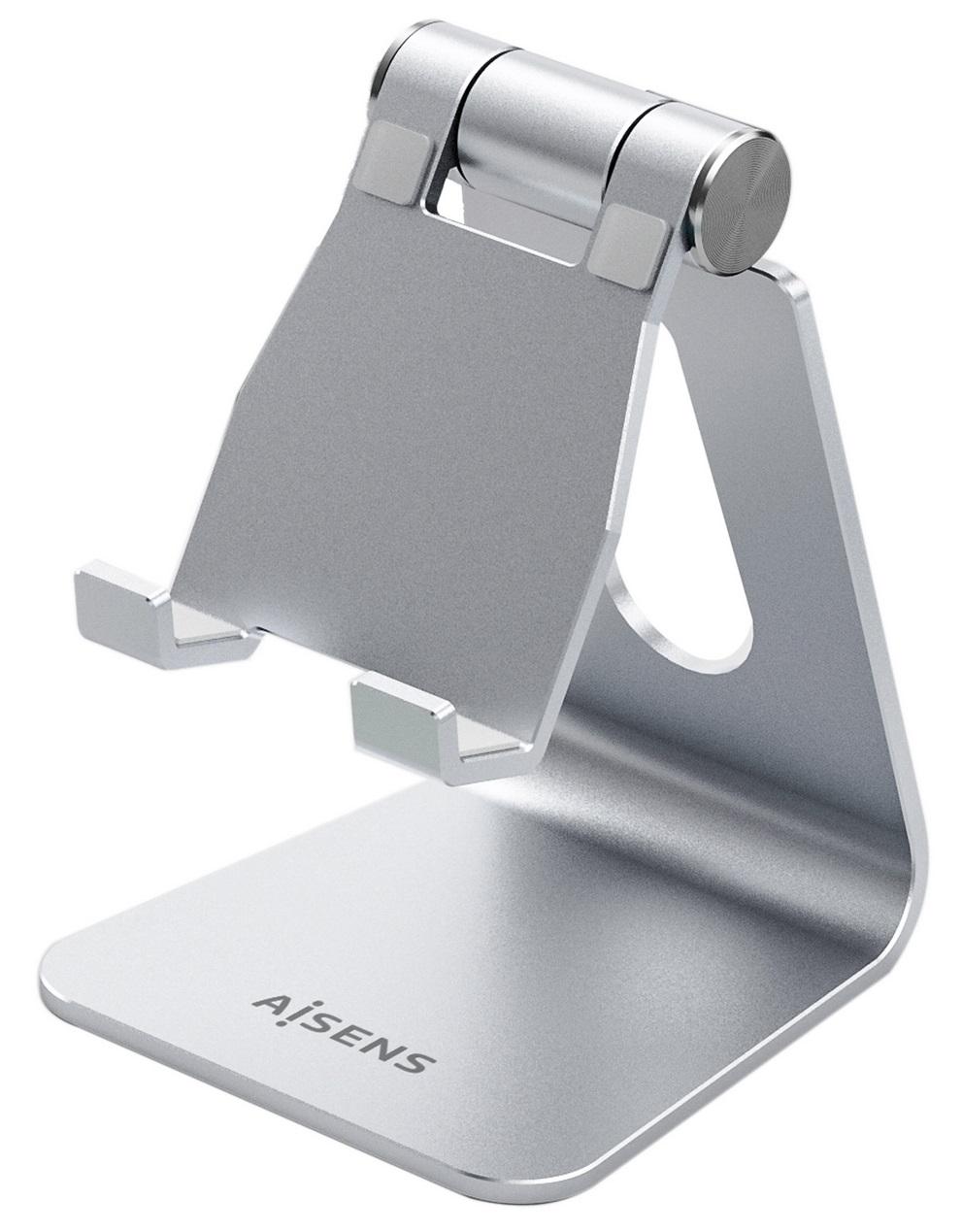 Suporte de Mesa M Ajustável p/ Smartphones/Tablet´s (Prateado) - AISENS