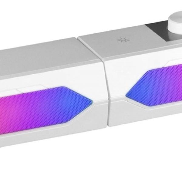 Colunas MSDUO RGB 15W RMS Bluetooth/Jack 3.5mm (Branco) - MARS - GAMING