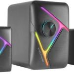 Colunas Gaming RGB 2.1 Canais c/ Subwoofer 35W (Preto) - MARS GAMING