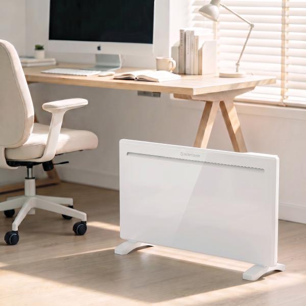 Aquecedor de Painel Inteligente 1500 W de Parede ou Independente com Temporizador Semanal, Branco