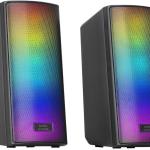 Colunas Bluetooth MSRGB2 RGB Stereo 2.0 15W RMS (Preto) - MARS GAMING
