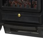 Lareira Elétrica Portátil 1000/2000W com Efeito de Chama Realista Termostato para Ambientes entre 15 - 20m² 45x28x54cm Preto