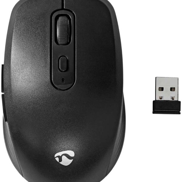 Rato Ótico Wireless 1600DPI (Preto) - NEDIS