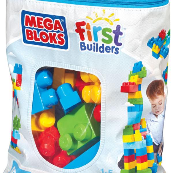Mega Bloks Bolsa 60 Peças Azul - MATTEL