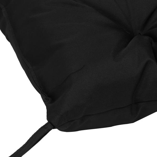 Almofada para Banco com Encosto 100x98x8 cm Almofada de Banco de 3 Lugares com 6 Cordões de Fixação para Jardim