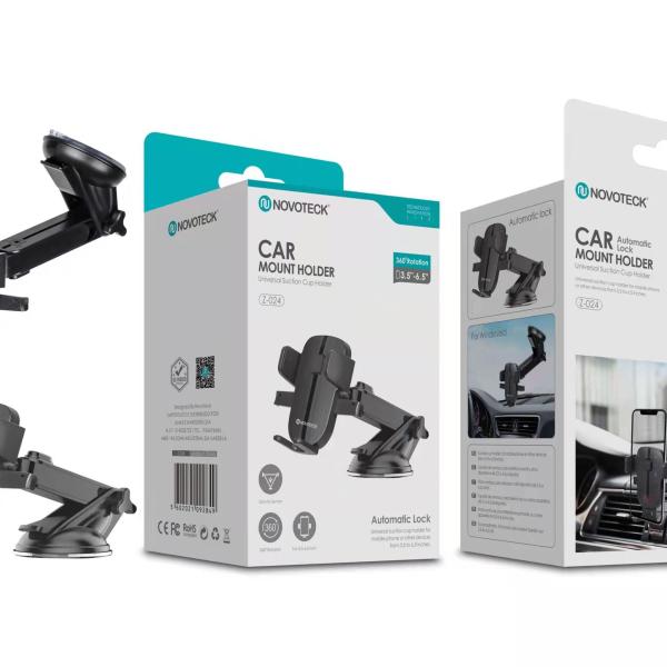 Suporte para Telemóvel com Bloqueio Automático e Rotação 360° - Compatível com 3,5'' - 6,5'' Z - 024