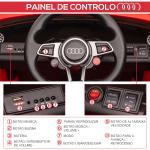 Carro Elétrico Audi TT para Crianças acima de 3 Anos com Controlo Remoto Música e Luzes Bateria 12V 102x60x44 cm Vermelho