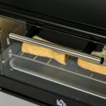 Mini Forno Elétrico 10 Litros 750W com Temperatura até 230°C Temporizador 60 Minutos Bandeja e Grade 36,5x26x22cm Preto