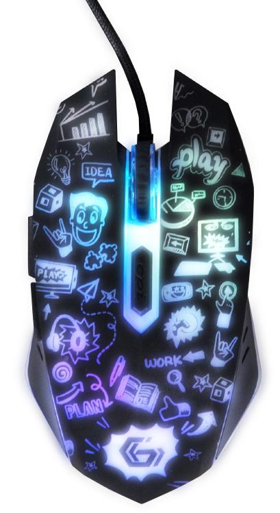 Rato Óptico LED Gaming MUS - 6B - GRAFIX c/ Fios - GEMBIRD