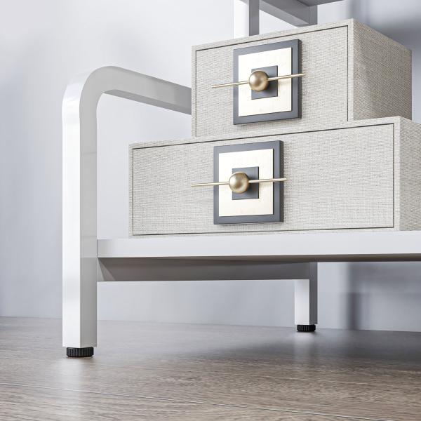 Suporte para Impressora de 3 Níveis com Estrutura em Aço e Estante de Arrumação para Escritório e Casa 55x40x77 cm Branco