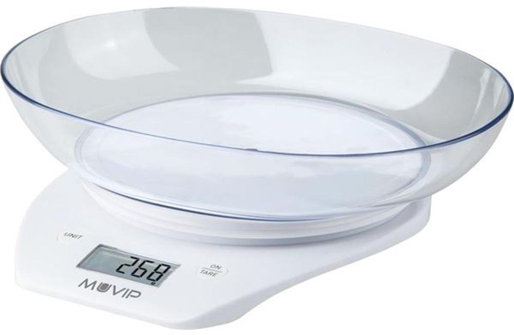 Balança de Cozinha Digital c/ Tigela de Graduação 0,1g (Branco) - MUVIP