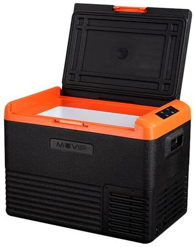 Geleira Portátil 45L c/ Compressor (Preto/Laranja) - MUVIP