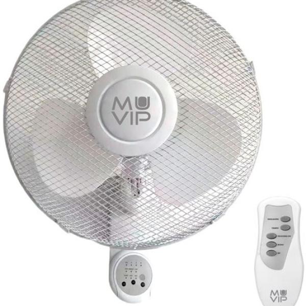 Ventoinha de Parede 3 Velocidades 45W c/ Comando (Ø40cm) - MUVIP
