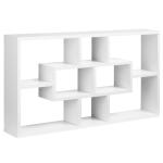 Estante de parede decorativa Conjunto de 8 estantes para CDs Estantes Flutuantes Cubos Modernos 85x14,5x47,5cm Carga 20kg Madeira