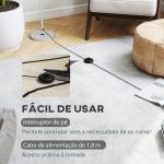Candeeiro de Pé Moderno com Ecrã em Forma de Taça Refletora de Luz Interruptor de Pé Suporte E27 sem Lâmpada Ø35x155 cm Prata