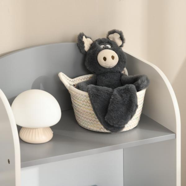 Organizador de Brinquedos Estante para Crianças com Prateleiras Abertas para Dormitório Sala de Jogos 85x26x84 cm Cinza