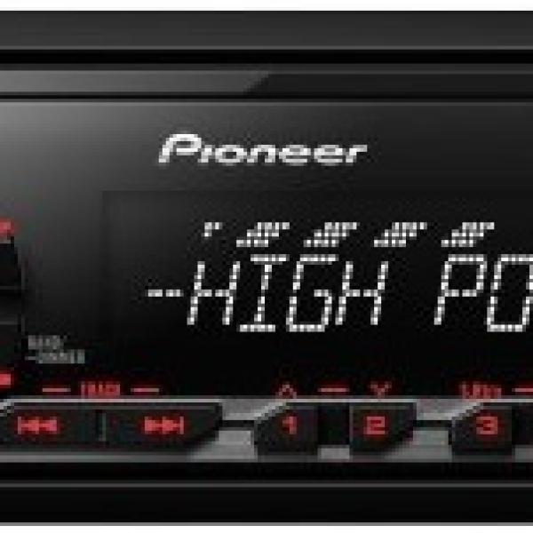 Auto Rádio RDS MP3 4x 100W com FM/AAC/MP3/WAV/WMA (Preto) - PIONEER