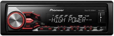 Auto Rádio RDS MP3 4x 100W com FM/AAC/MP3/WAV/WMA (Preto) - PIONEER