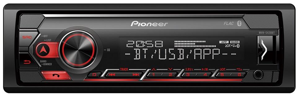 Auto Rádio RDS FM 4x 50W MOSFET USB/AUX/BLUETOOTH Android iPhone Spotify - Pioneer