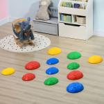 Conjunto de 8 Pedras de Equilíbrio Empilháveis com Base Antiderrapante para Equilíbrio e Promover a Coordenação Multicor