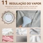 Ferro de Engomar a Vapor 1800W Temperatura Ajustável 11 Níveis Depósito de 2 L Aquecimento em 38s 35x25x47 - 118,5 cm Amarelo