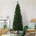 Árvore de Natal Artificial 180 cm Árvore de Natal com 648 Ramos Fácil de Montar e Base Desmontável de Aço Ø70x180 cm Verde