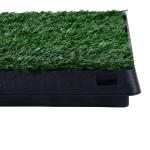 Resguardo de Treino de Erva com Bandeja para cães Sanita Interior para Animais de Estimação com Bandeja Lavável 51x63x6 cm Verde