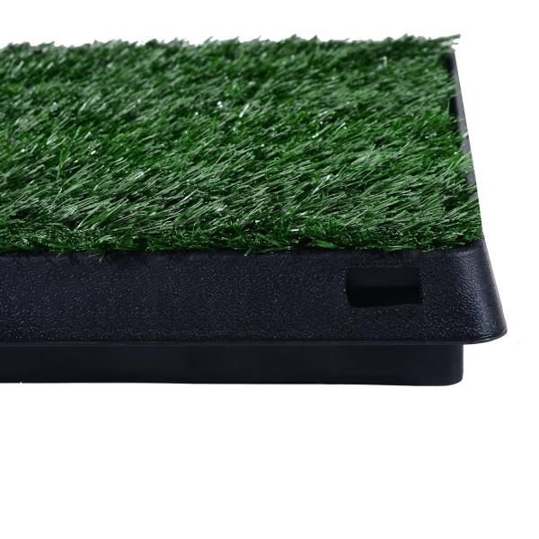 Resguardo de Treino de Erva com Bandeja para cães Sanita Interior para Animais de Estimação com Bandeja Lavável 51x63x6 cm Verde