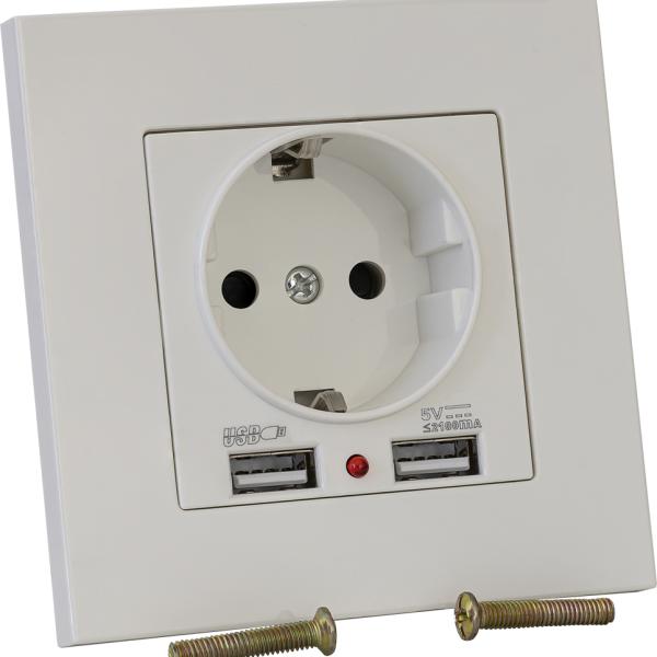 Tomada Interior de Parede c/ 2 USB