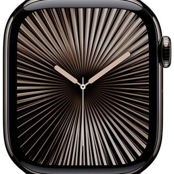 Apple Watch Series 10 GPS + Cellular 42mm Titânio Ardósia c/ Bracelete Desportiva Preta S/M
