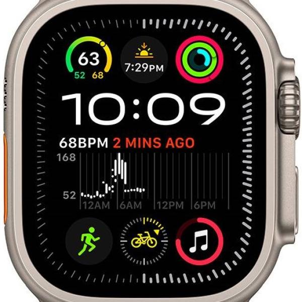 Apple Watch Ultra 2 GPS + LTE 49mm Titânio Natural c/ Loop Trail Azul S/M