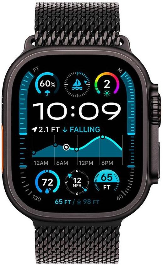 Apple Watch Ultra 2 GPS + Cellular 49mm Titânio Preto c/ Loop Milanesa Titânio Preto L
