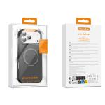 Maxstar MX801 Capa Magnética Antichoque Compatível com MagSafe para Apple iPhone 17, com Anel Rotativo 360° e Proteção Metálica Elevada da Câmara - Preto
