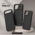 Maxstar MX802 Capa Magnética Antichoque Compatível com MagSafe para Apple iPhone 15, com Botão de Controlo da Câmara, Proteção Integral, Cantos Reforçados e Textura Antiderrapante - Preto