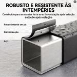 Lenheiro com Capa Oxford 600D e Cabos, Estrutura em Aço Galvanizado, Carga 500 kg, para Interior e Exterior, Preto