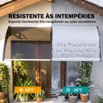Marquise Exterior para Portas e Janelas 200x96 cm com Barra de Liga de Alumínio, PP e Policarbonato, Castanho