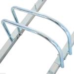 Estacionamento para 3 Bicicletas Suporte de Aço para Estacionar Bicicletas no Chão para Interior e Exterior 76x33x27cm Prata