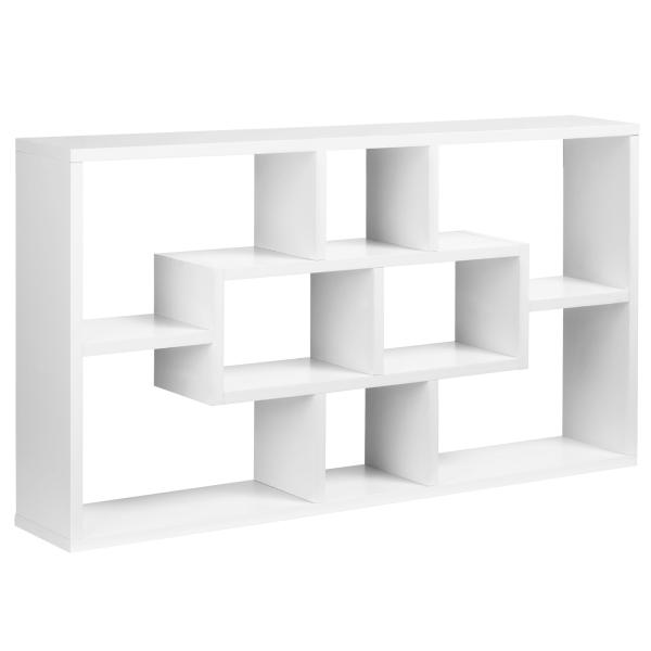 Estante de parede decorativa Conjunto de 8 estantes para CDs Estantes Flutuantes Cubos Modernos 85x14,5x47,5cm Carga 20kg Madeira
